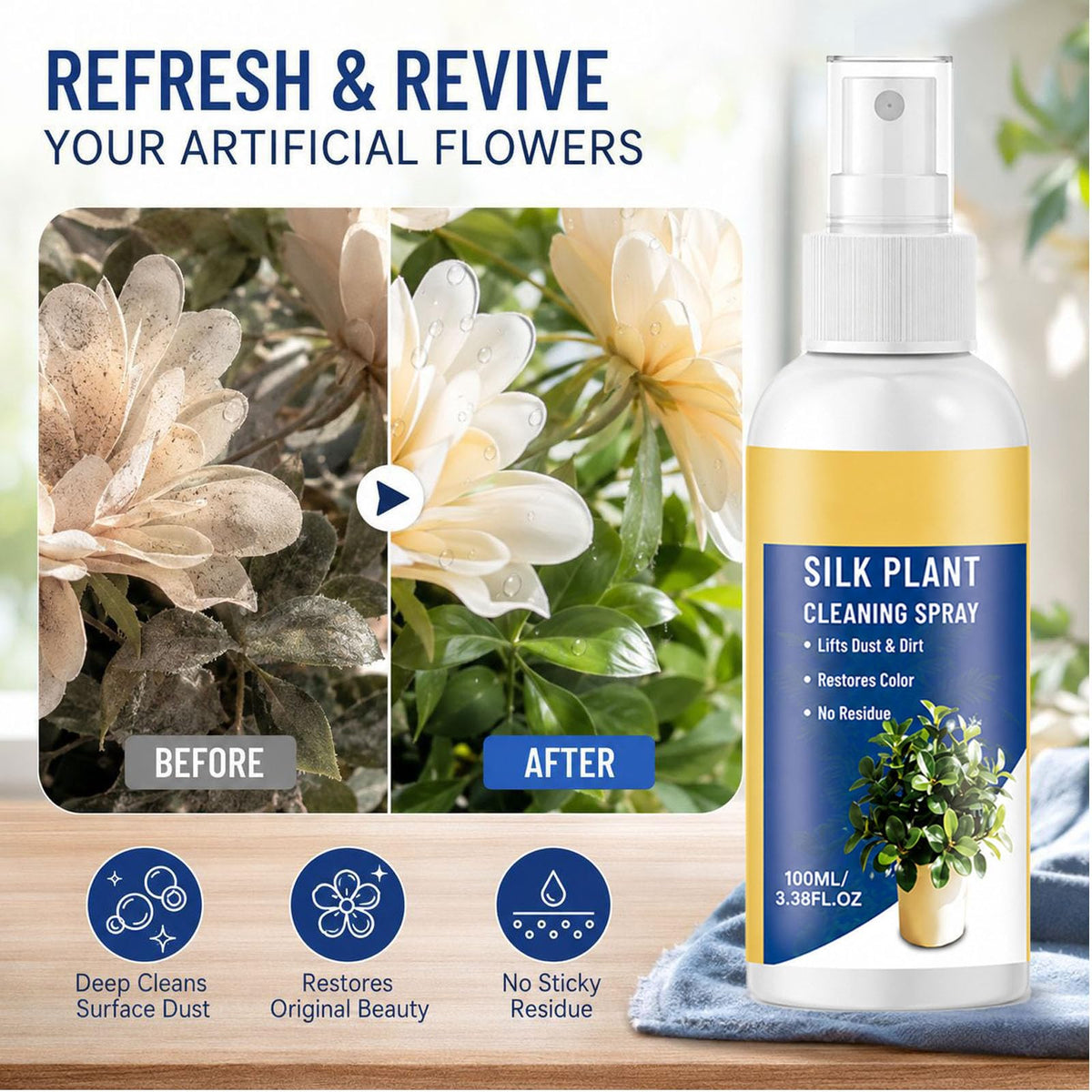 Artificial Flower Cleaning Spray, 9PCS M8277