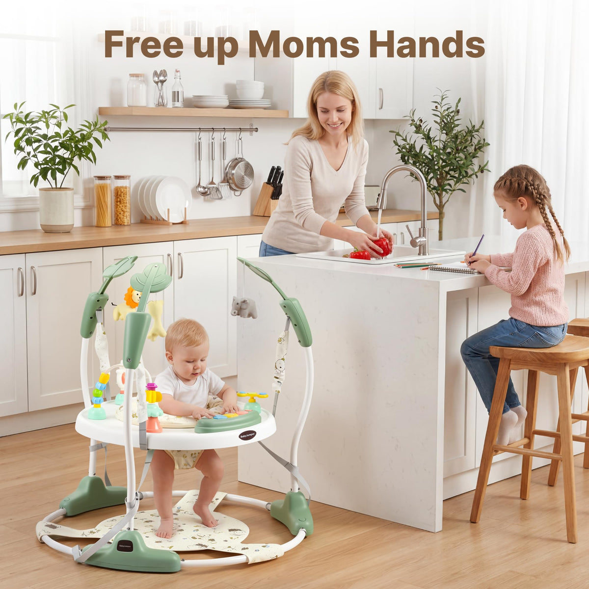 Green 3-in-1 Baby Jumper Activity Center H40531