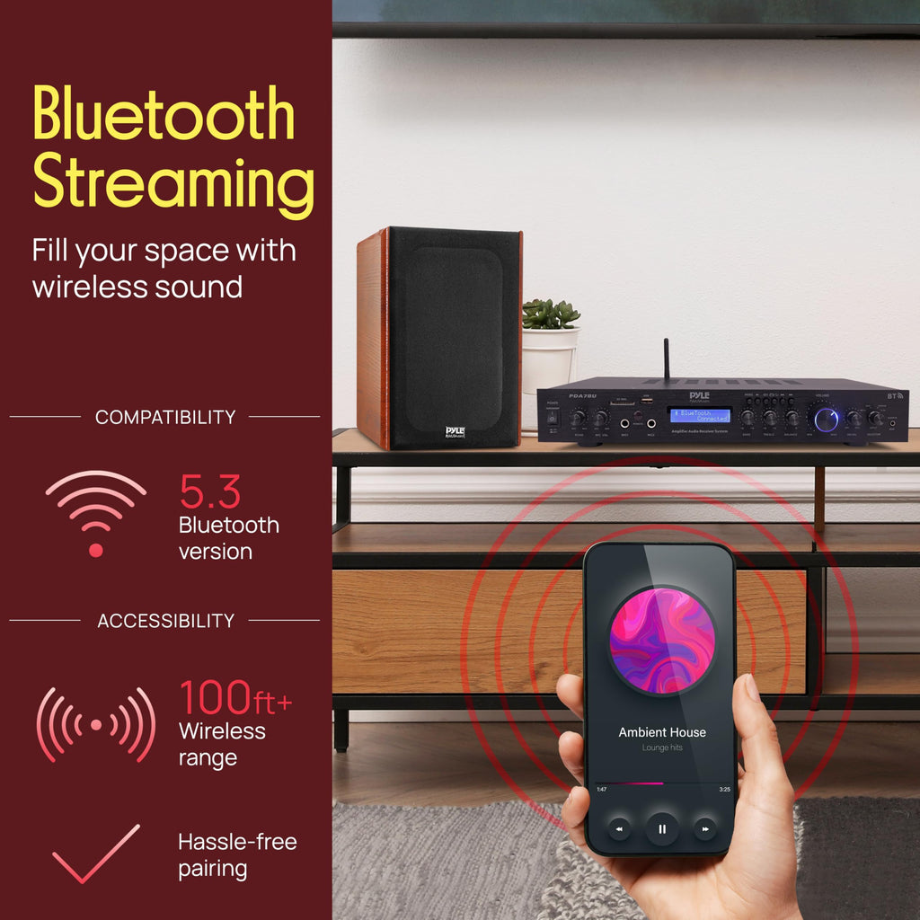 5 Channel Rack Mount Bluetooth Amplifier Receiver G726759