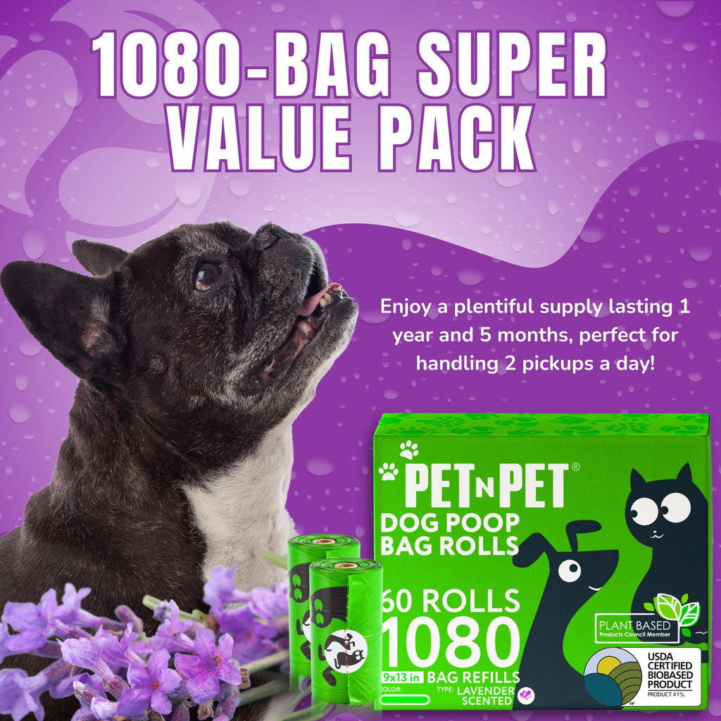 Lavender Scented Dog Poop Bags 1080 Count G6553