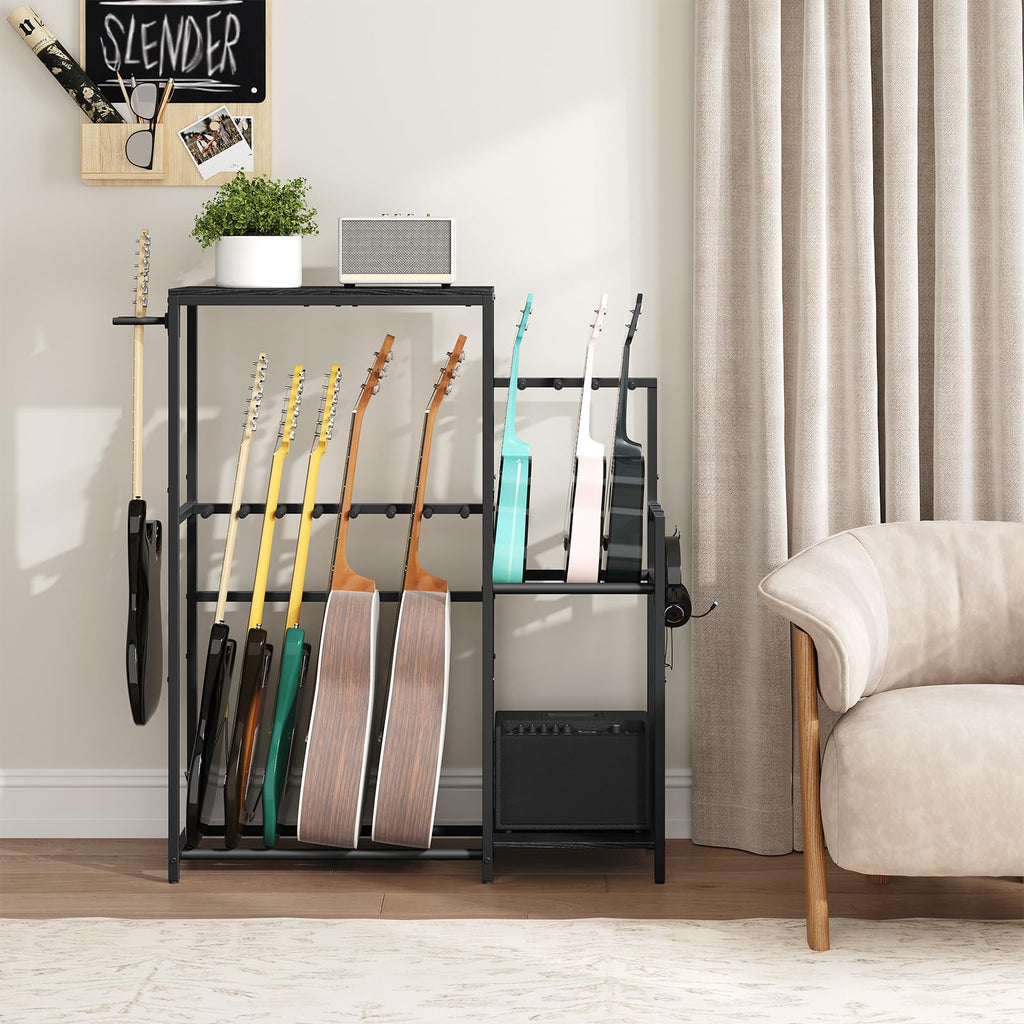Guitar Stand, Multi-Guitar Rack, AMP Stand, Record Rack F110