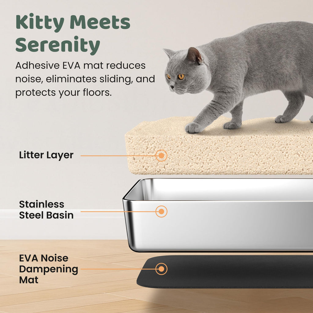 XL Stainless Steel Enclosed Litter Box with Lid J986267