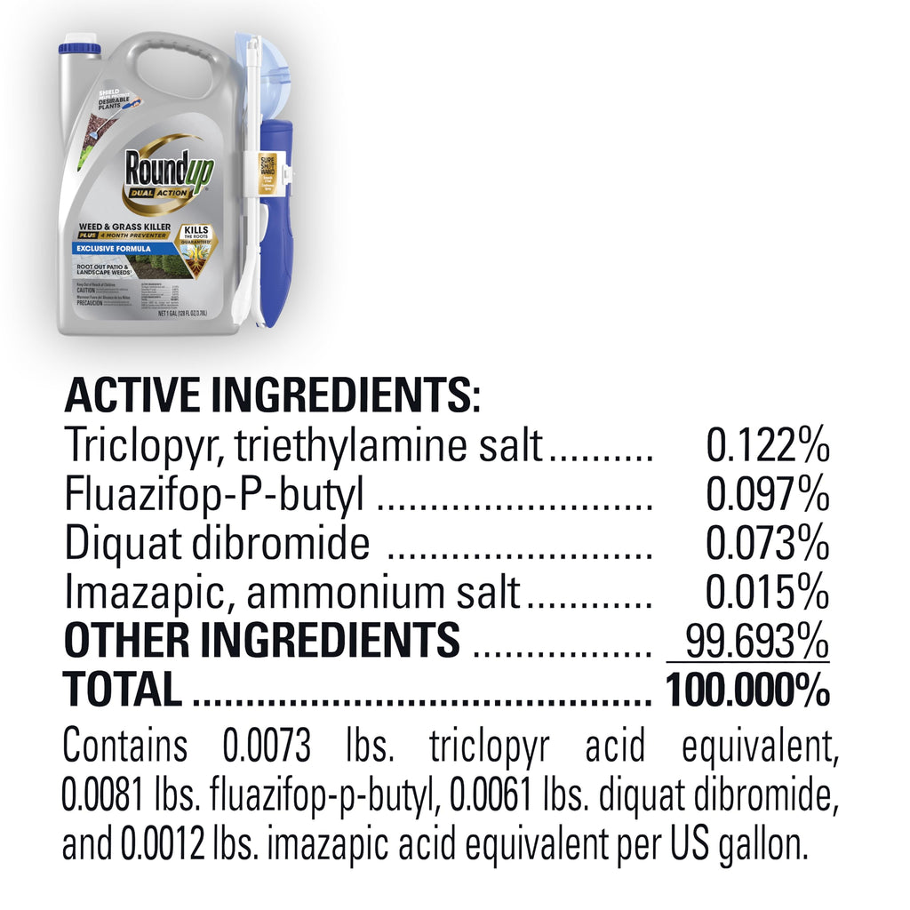 Dual Action Weed & Grass Killer with Wand, 1 gal. C619932