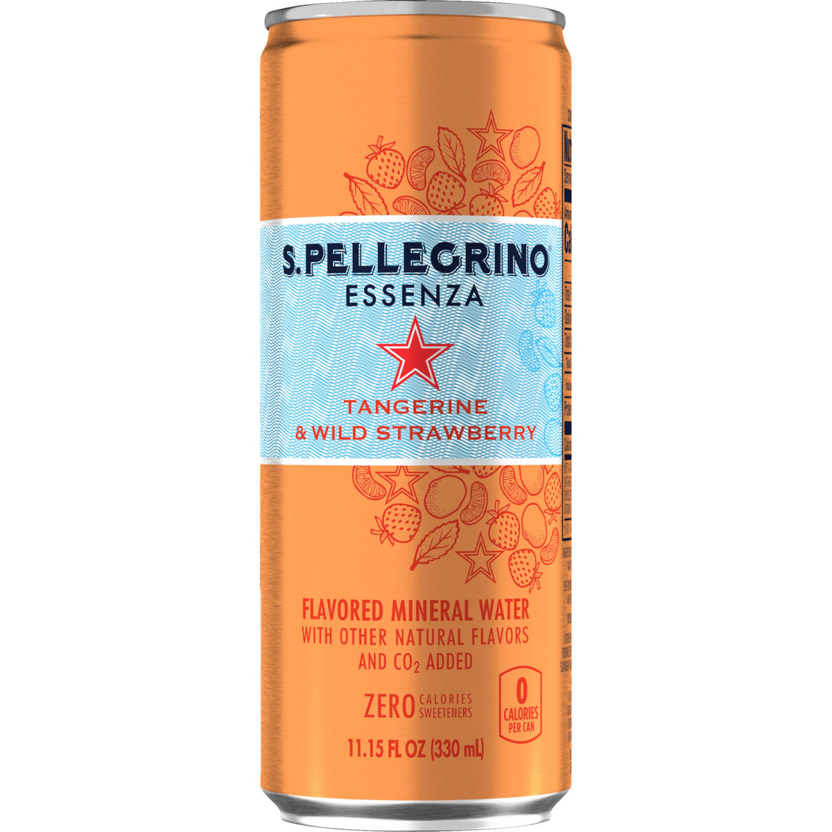 Tangerine & Wild Strawberry Sparkling Water 11.15 Fl Oz (Pack of 8) I32566