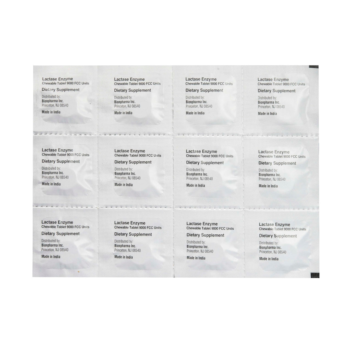 Lactase Enzyme 9000 FCC Chewable Tablets, 60 Count K11283