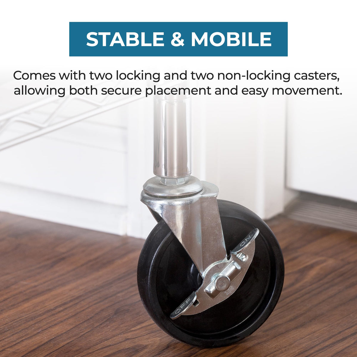 Black Set of Four Caster Roller Wheels A868016