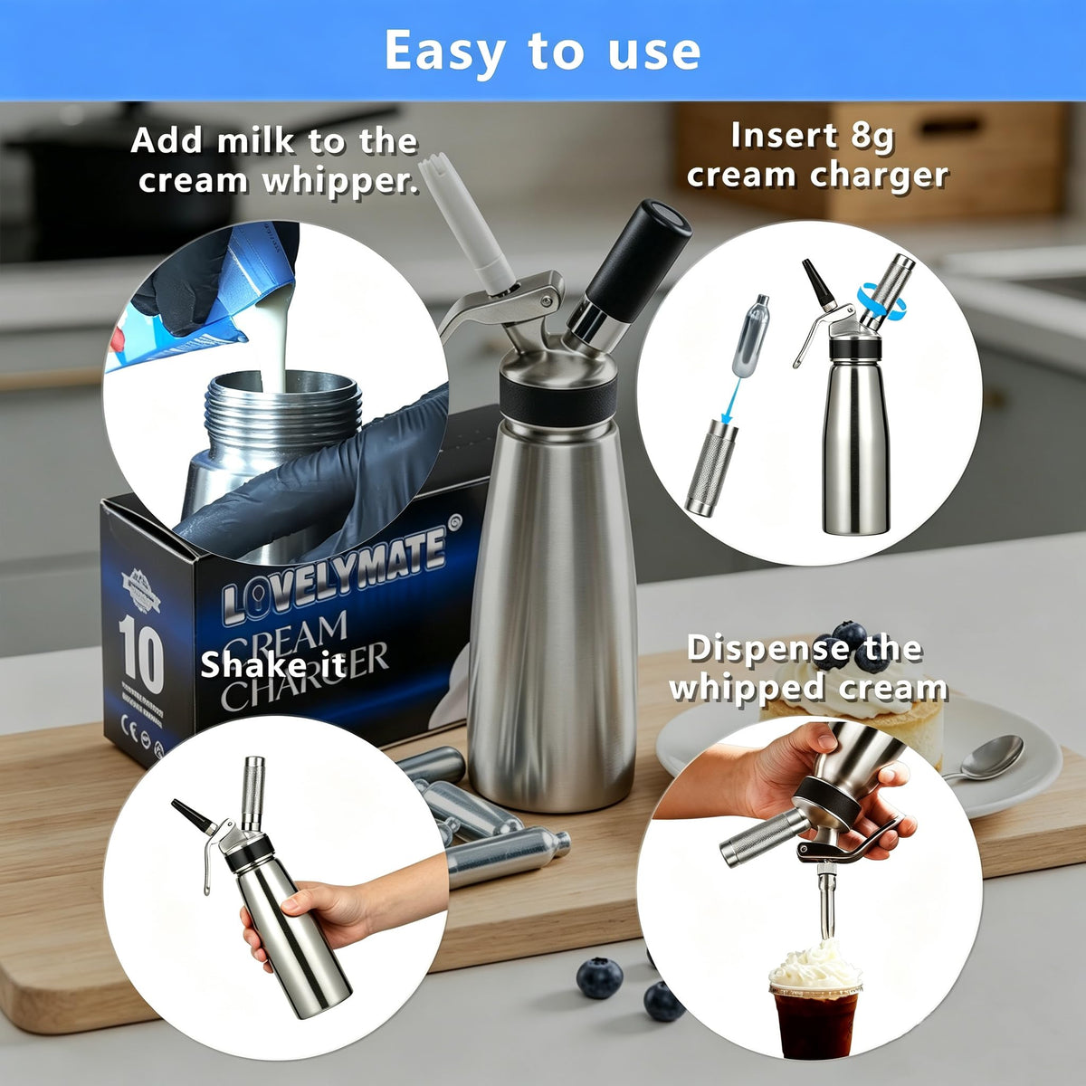 8g Whipped Cream Chargers 10 Pack O50873