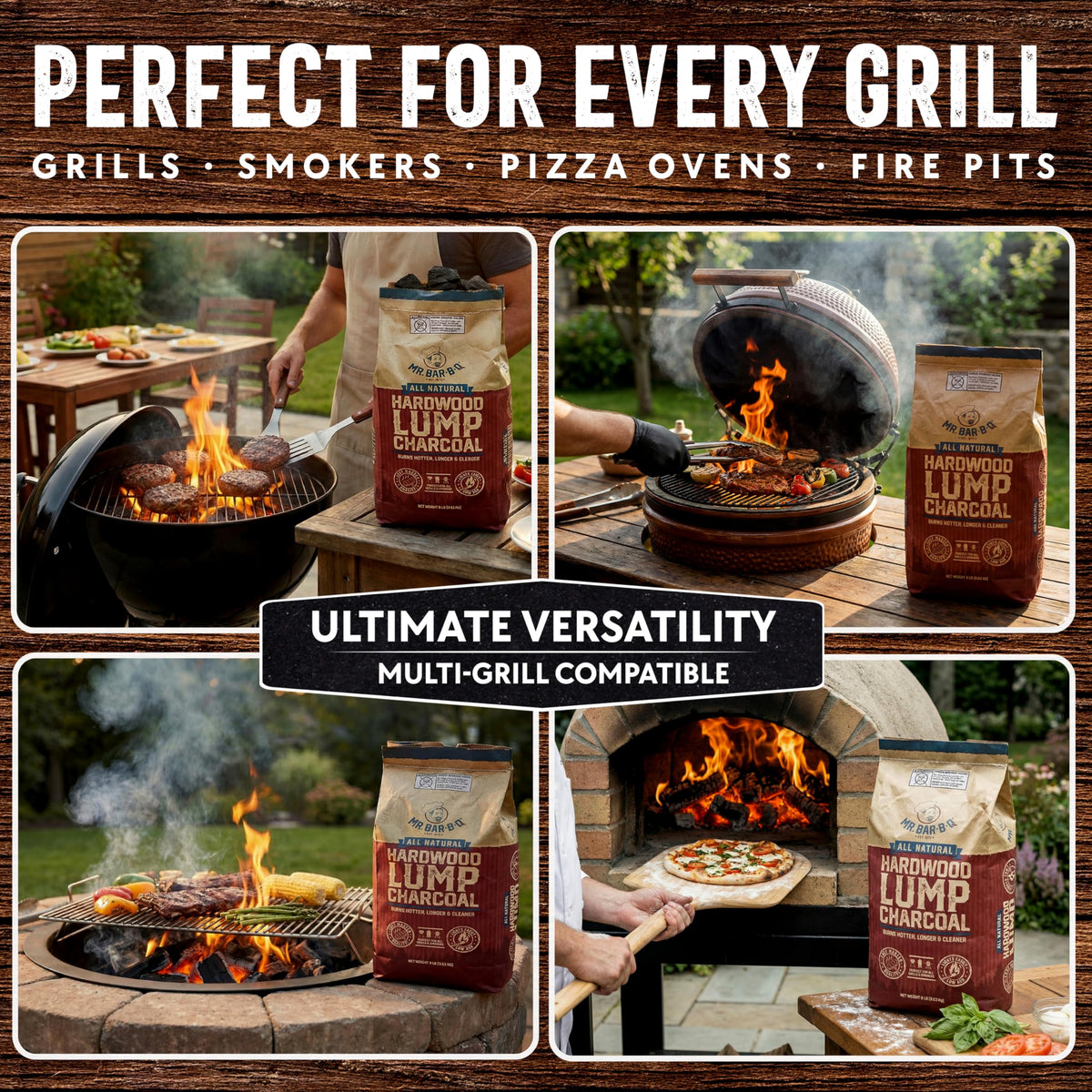 8 LB. All Natural Hardwood Lump Charcoal V4302