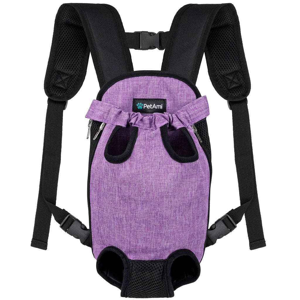 Adjustable Ventilated Dog Carrier Backpack, Medium, 9-13 lbs, Purple Z410