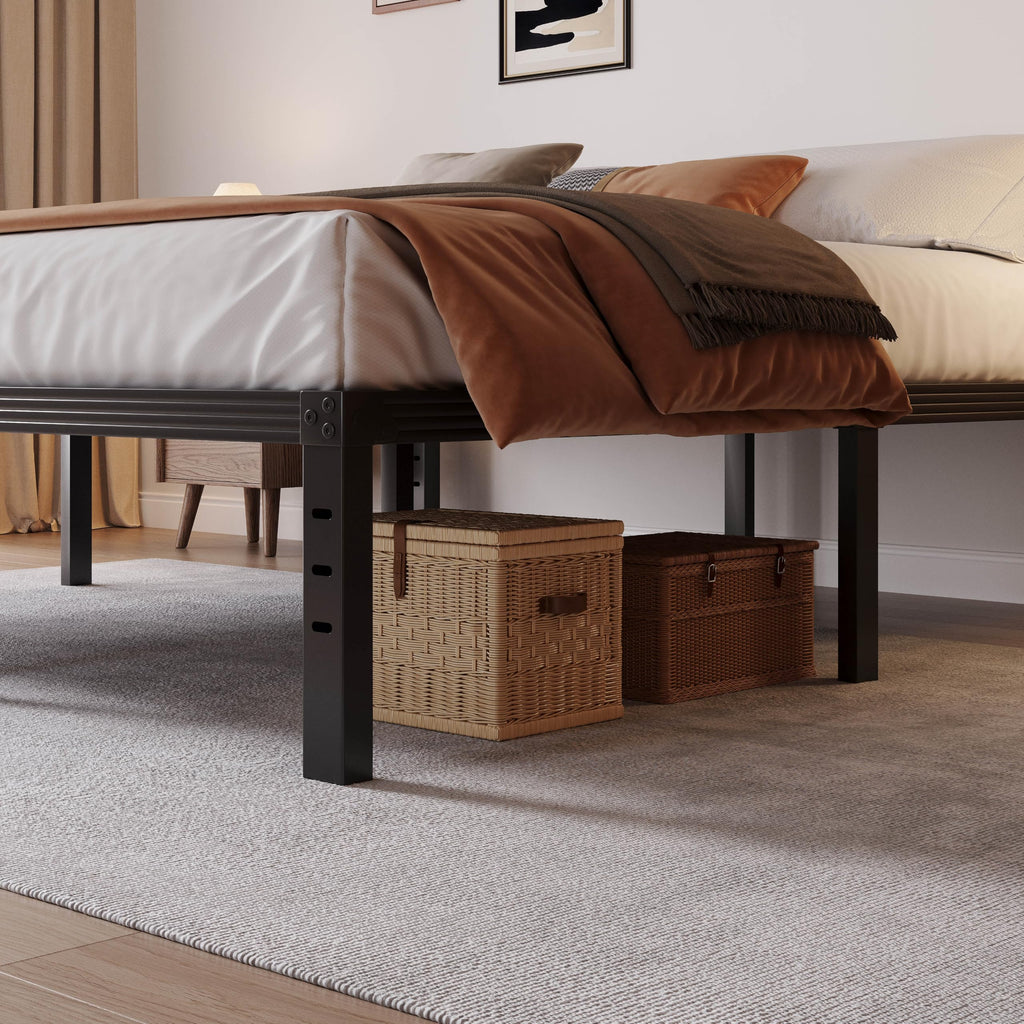 Black 18" Metal Queen Bed Frame K4141