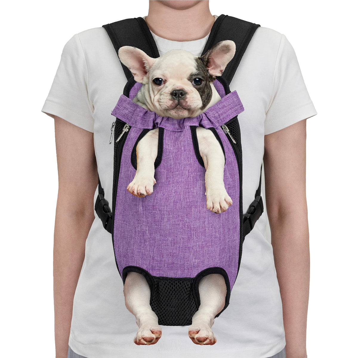 Adjustable Ventilated Dog Carrier Backpack, Medium, 9-13 lbs, Purple Z410