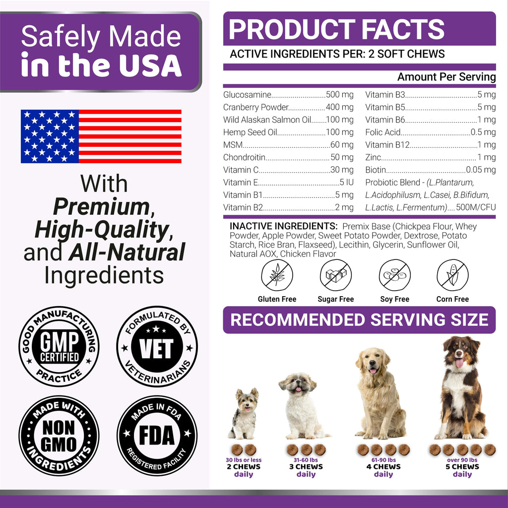 Dog Multivitamin with Glucosamine, 240 Treats Z967491