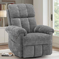 Grey Chenille Swivel Rocker Recliner Chair Z578