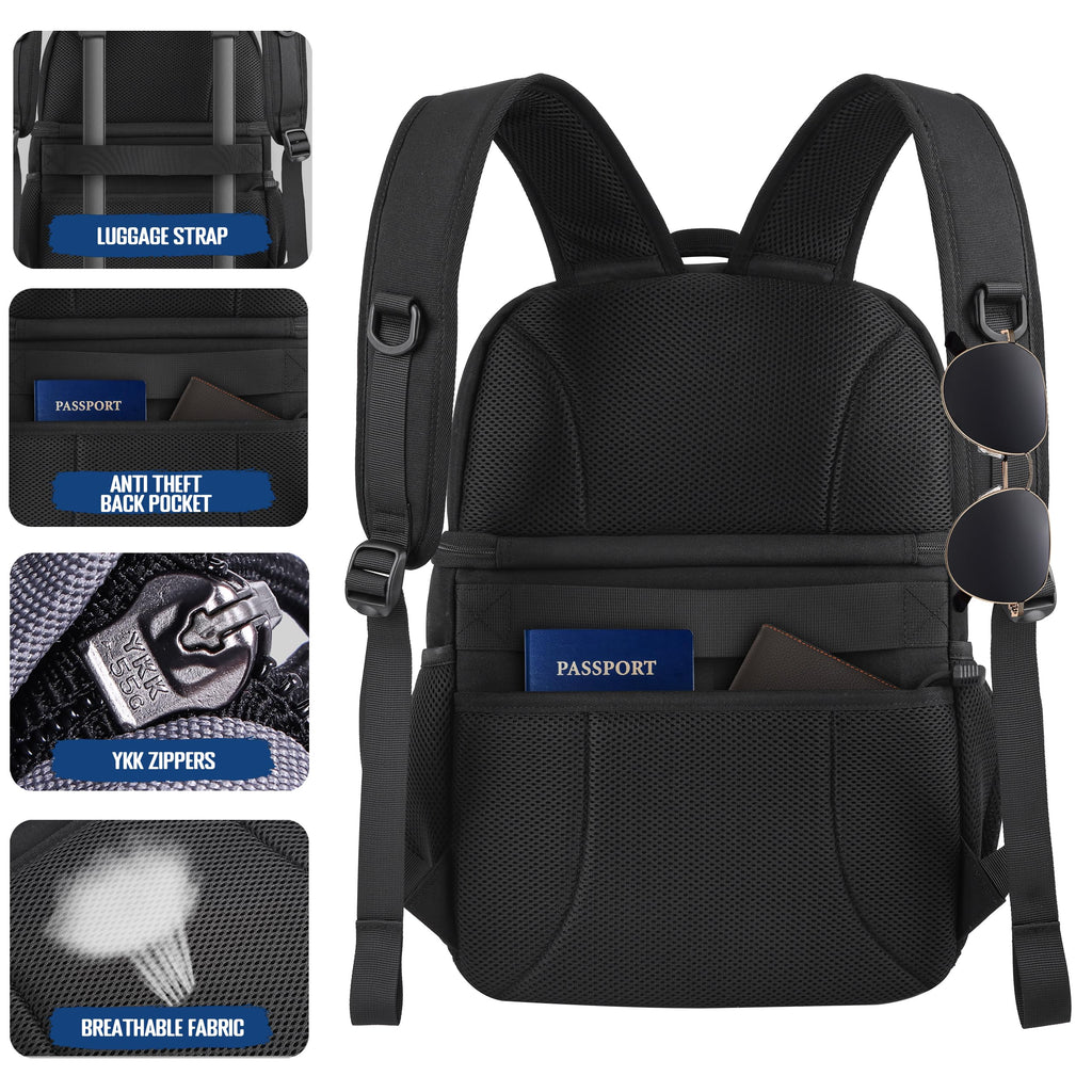 Black Insulated Leakproof Lunch Backpack X54422