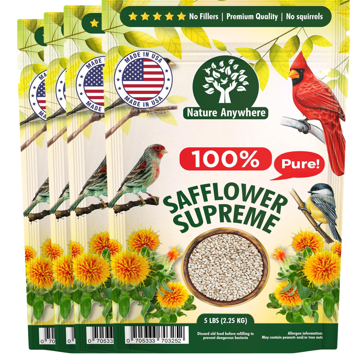 Safflower Bird Seed 20 lb P70143